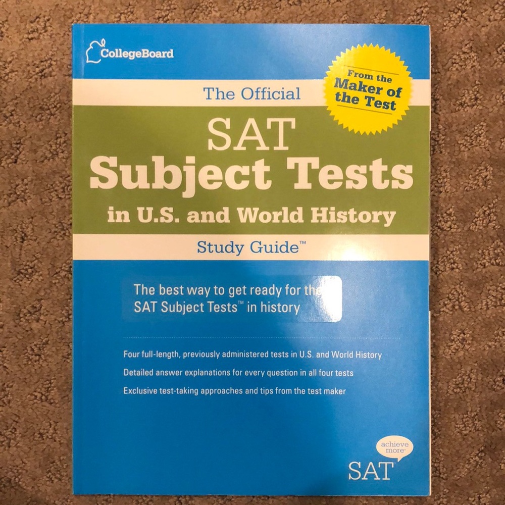 US and World History SAT subject test workbook